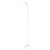 Gooseneck Floor Mounted Bath Outlet, Kaya Matte White